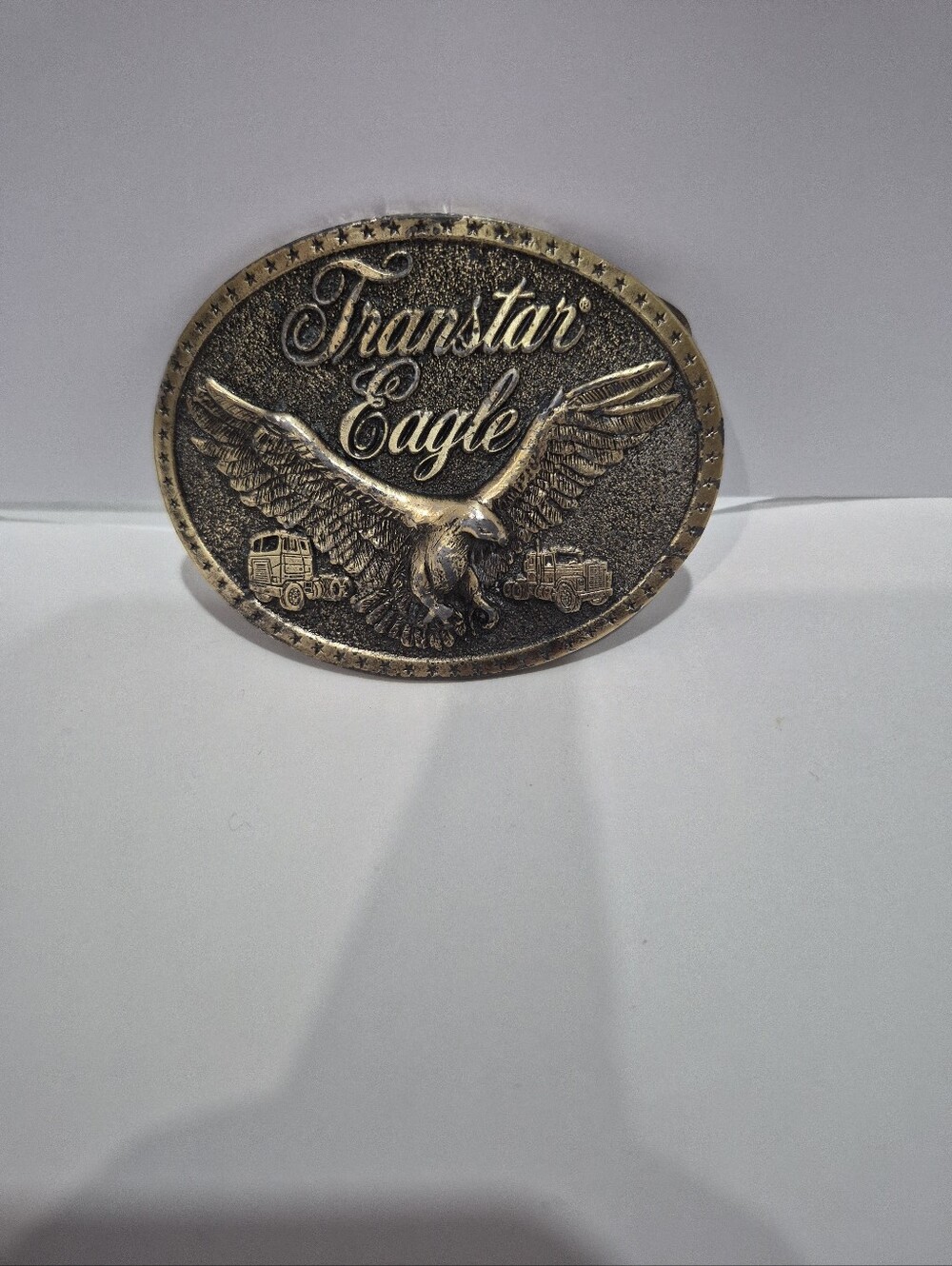 Vintage Transtar Eagle International Harvester Company Trucking Belt Buckle